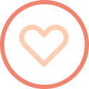 Icon heart, representing step three: "Start to live happy and calm again".