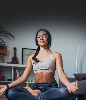 A woman meditating and looking calm with her eyes closed. Marble Wellness can help you to improve your mental health. Marble Wellness has Therapy for Anxiety, Therapy for Depression. Grief, Maternal Mental health and more.