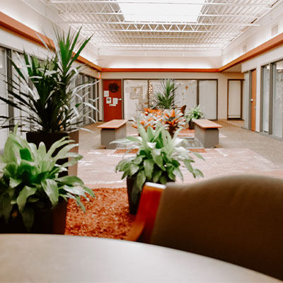 Photo of the interior of the building of the Marble Wellness office in St. Louis.