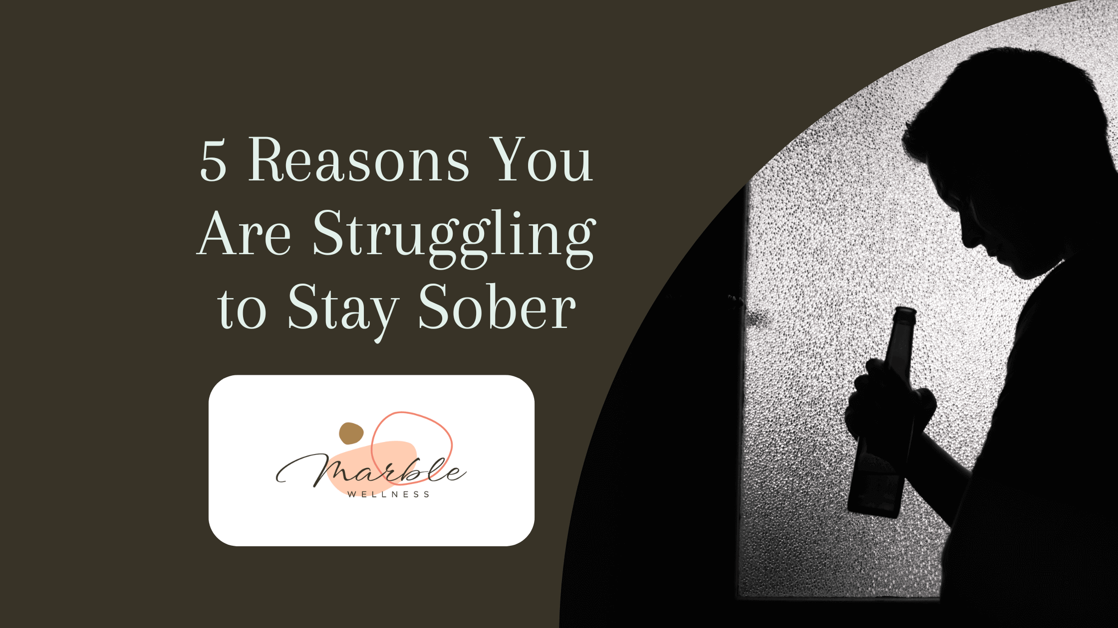 Blog cover for "5 Reasons You Are Struggling to Stay Sober" from a STL therapist for men, women, and families.