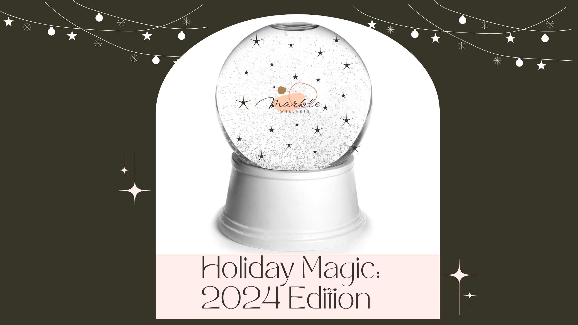 Snow globe with text: Holiday Magic 2024 Edition for post "Creating Holiday Magic Without the Burnout: A St. Louis Parent’s Guide"